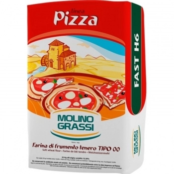 FARINHA DE TRIGO PARA PIZZA 00 FAST H6 MOLINO GRASSI 25KG
