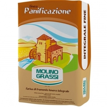 FARINHA DE TRIGO INTEGRAL FINA MOLINO GRASSI 2X5KG