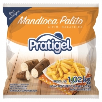 MANDIOCA CONGELADA EM PALITO PRATIGEL 1,02KG