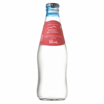 AGUA MINERAL COM GAS SERRA DE CUNHA 300ML VIDRO PACK 6UND