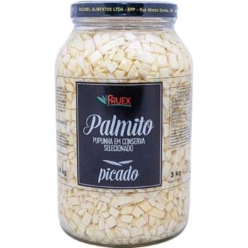 Palmito Pupunha Picado Em Conserva Selecionado Fruex Vidro 300g