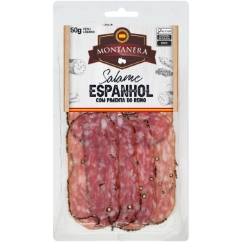 SALAME ESPANHOL C/ BORDA PIMENTA FATIADO MONTANERA 50G