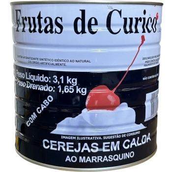 CEREJAS MARRASQUINO COM TALO EM CALDA CURICO 3,1LIQ /1,65DRE