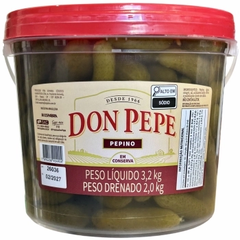 PEPINO EM CONSERVA DON PEPE 2KG